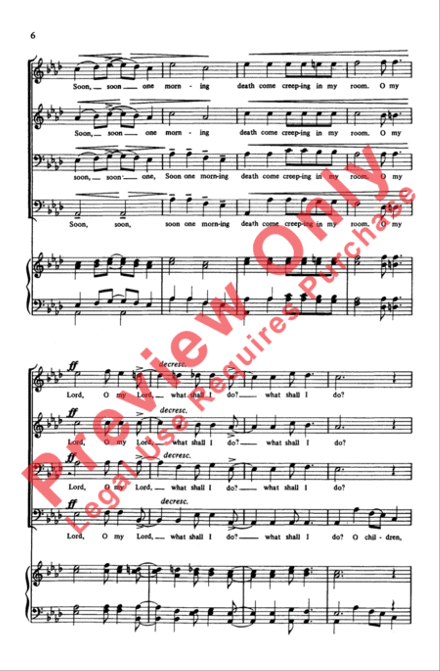 Somebody's Calling My Name Men's Choir scores gallery preview page 5