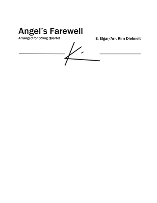 Book cover for Elgar: Angel’s Farewell (Arr. Diehnelt, for String Quartet)