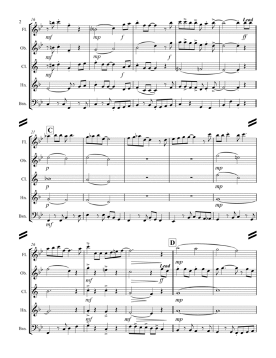 A Marshmallow World Woodwind Quintet scores gallery preview page 3