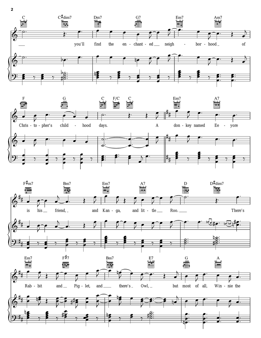 Winnie The Pooh (from Piglet's Big Movie) Guitar scores gallery preview page 2