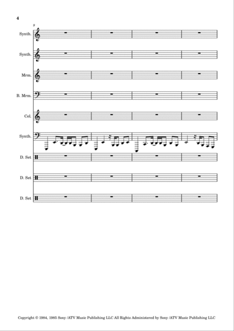 Axel F Drum Set scores gallery preview page 4