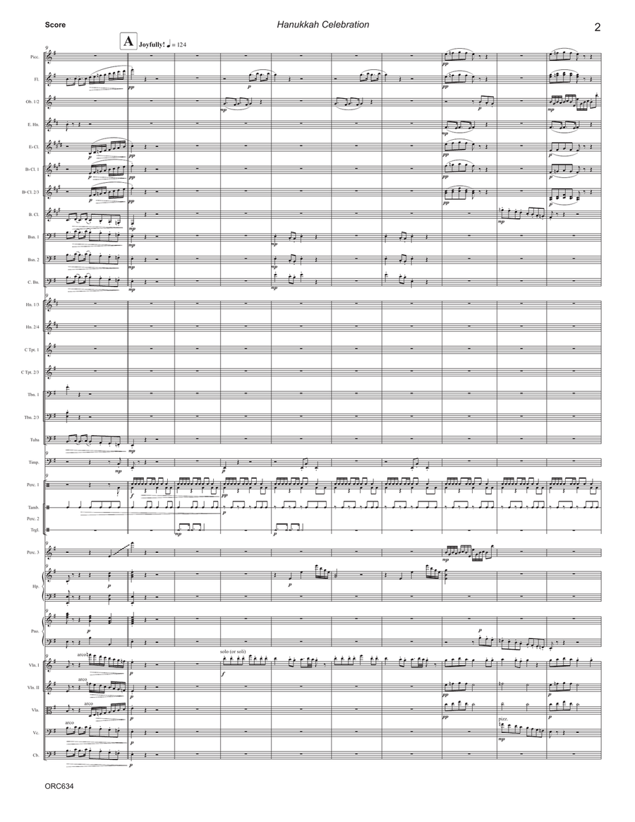HANUKKAH CELEBRATION - Full Orchestra (Grade 4+) Full Orchestra scores gallery preview page 2