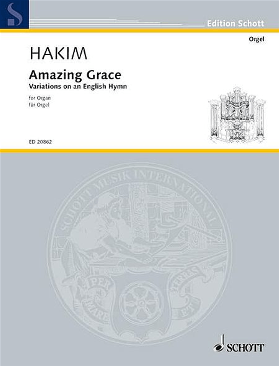 Amazing Grace Variations On An English Hymn For Organ Organ Solo scores gallery preview page 1
