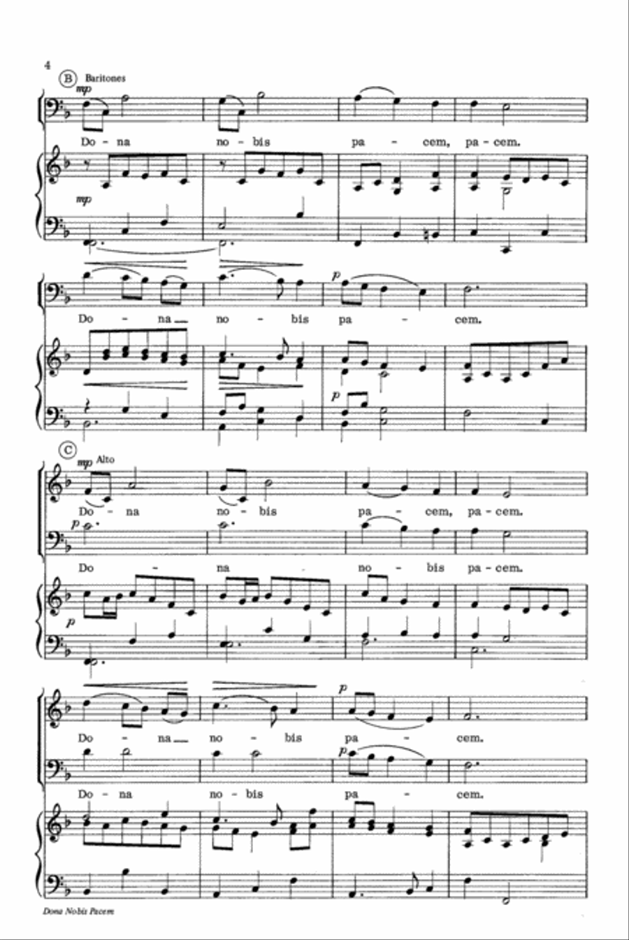 Dona Nobis Pacem Dona Nobis Pacem 3-Part scores gallery preview page 4