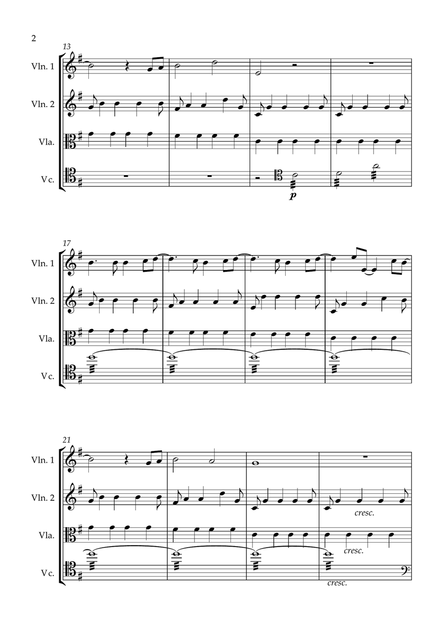 A Million Dreams A Million Dreams String Quartet scores gallery preview page 2