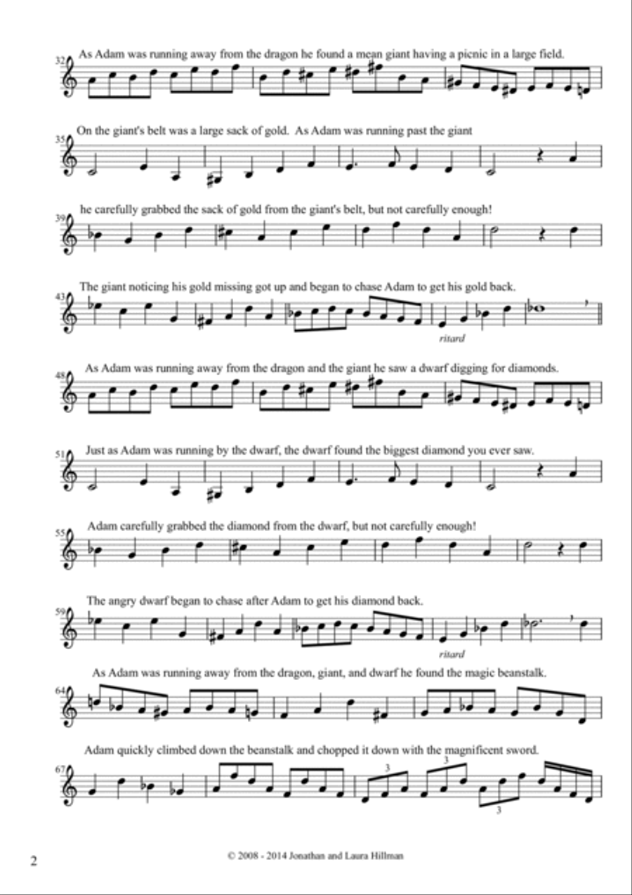 Adam and the Beanstalk Adam and the Beanstalk Horn Solo scores gallery preview page 2