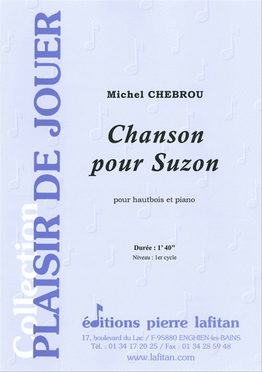 Chanson Pour Suzon Piano Accompaniment scores gallery preview page 1