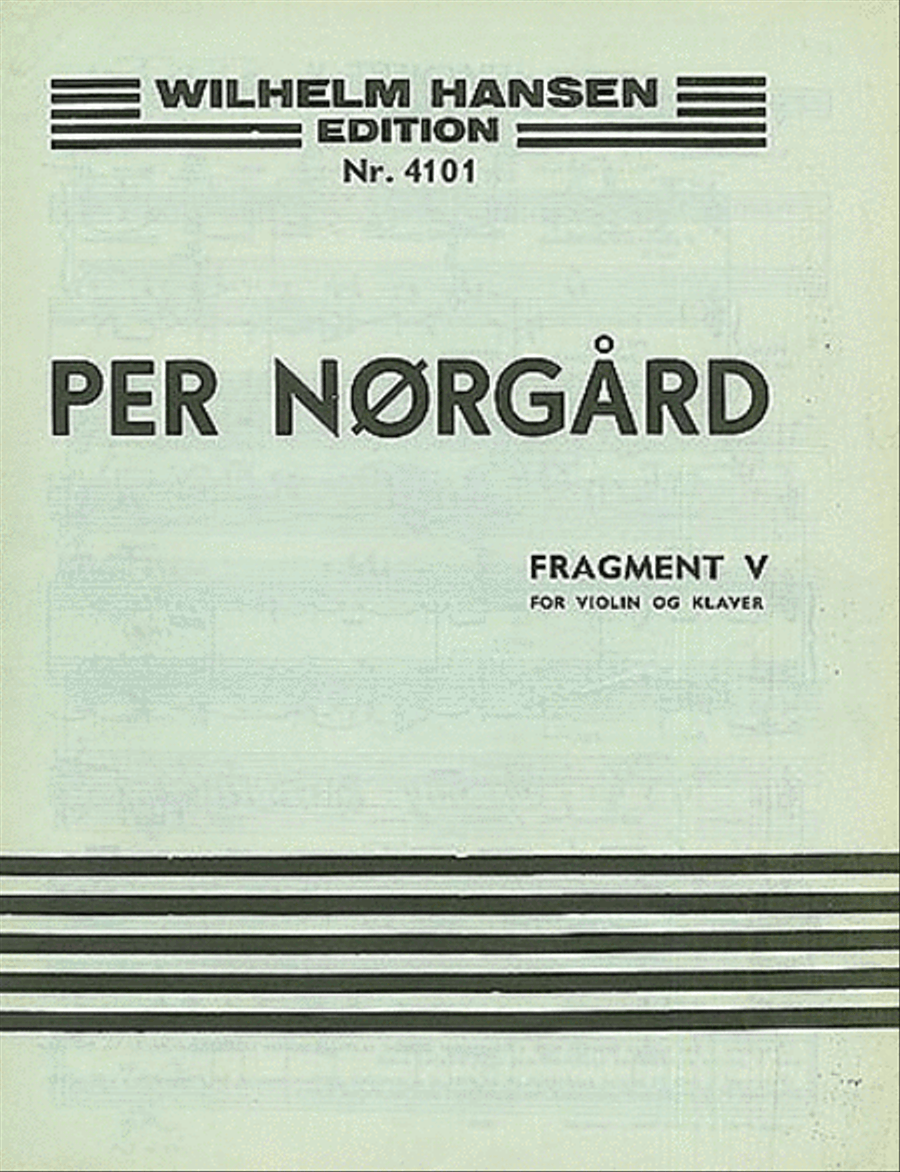 Per Norgard: Fragment V Violin Solo scores gallery preview page 1
