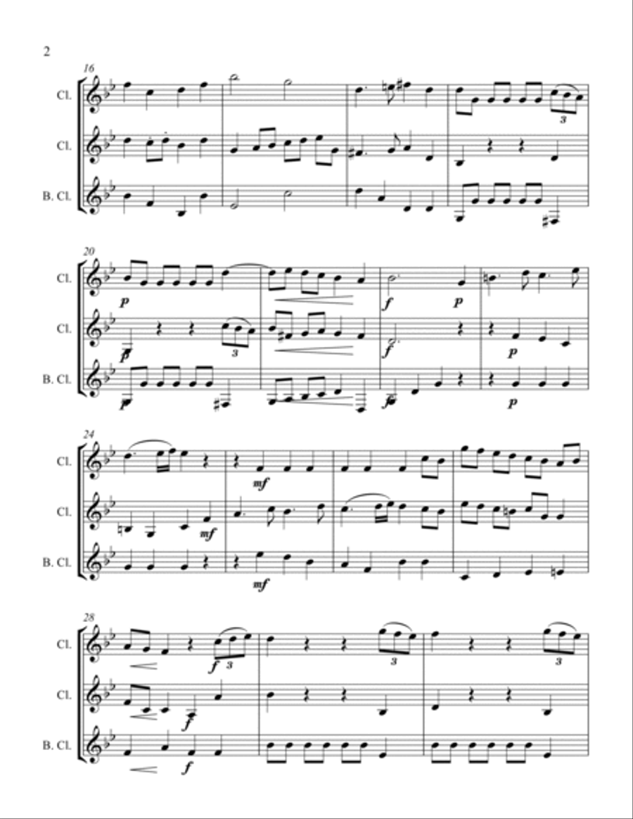 Marsch Marsch Clarinet Solo scores gallery preview page 2
