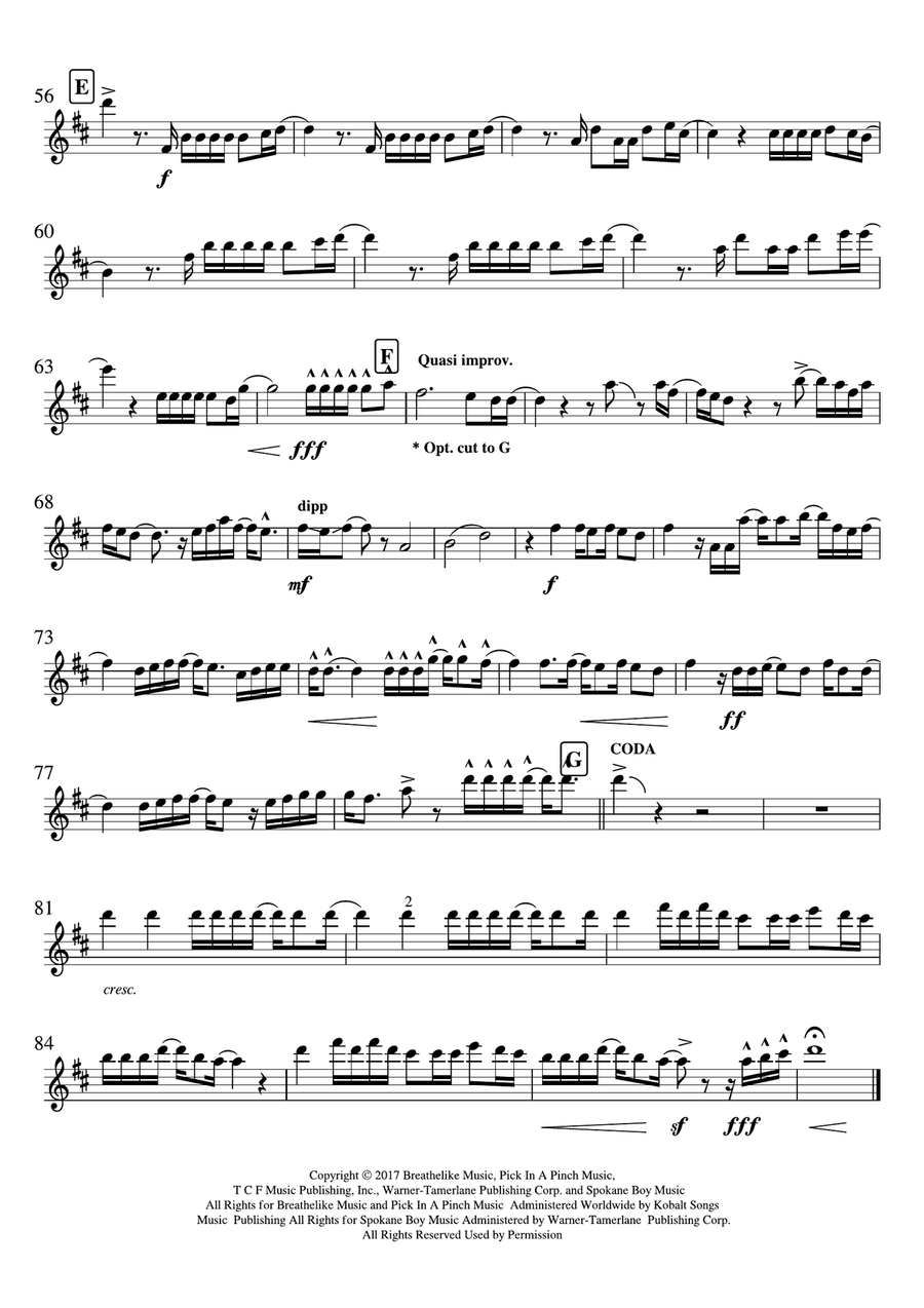 The Greatest Show String Quartet scores gallery preview page 3