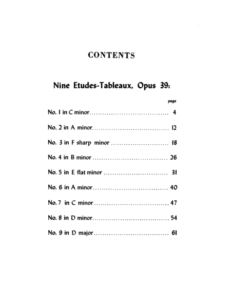 Etudes Tableaux, Op. 39