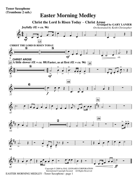 Easter Morning Medley - Alternate Tenor Sax