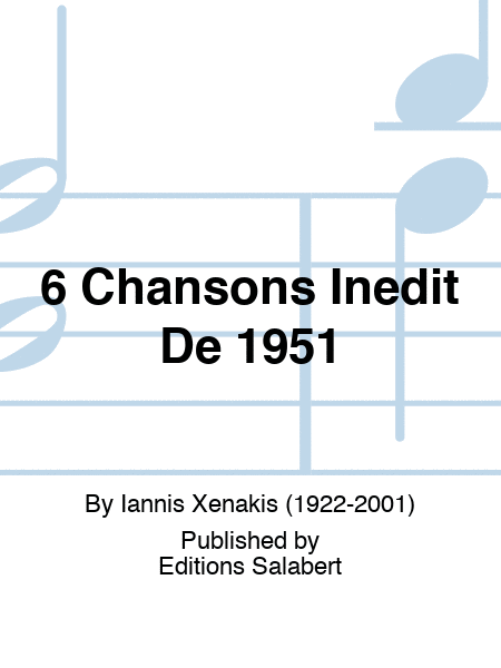 6 Chansons Inedit De 1951