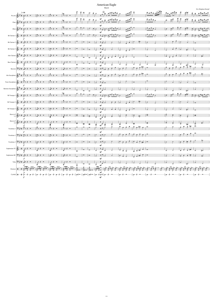 American Eagle (March) Concert Band scores gallery preview page 1