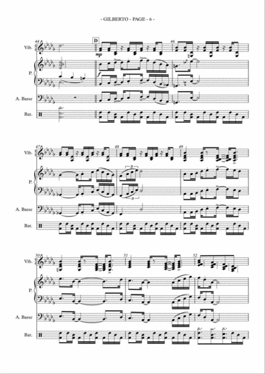GILBERTO GILBERTO Jazz Ensemble scores gallery preview page 6