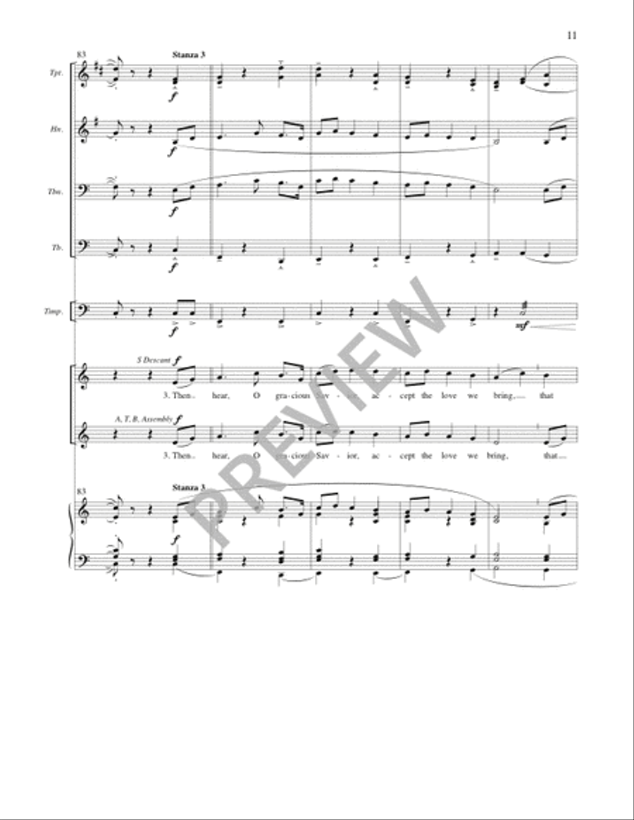 O God beyond All Praising - Full Score and Parts Bassoon scores gallery preview page 12