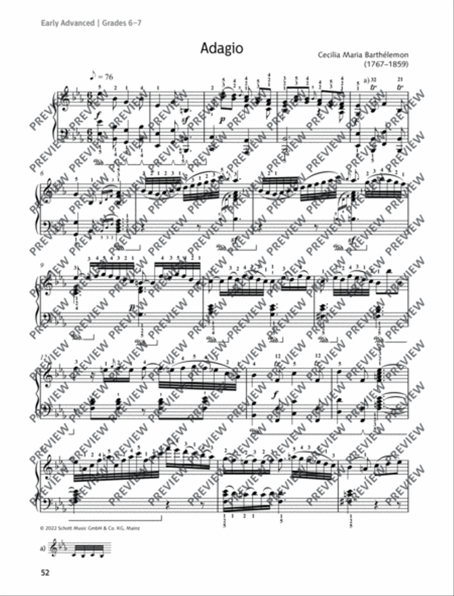 Adagio Adagio Piano Solo scores gallery preview page 2