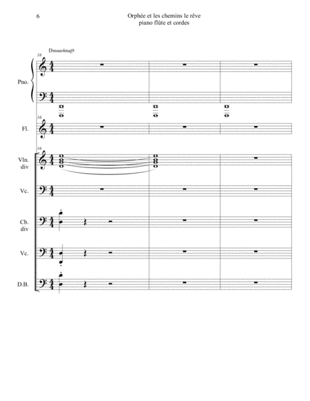 Orphée et les chemins le rêve (version pour piano, flûte et cordes) image number null