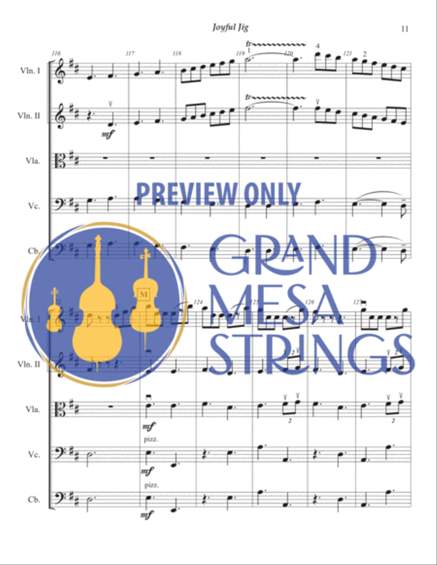 Joyful Jig String Orchestra scores gallery preview page 12