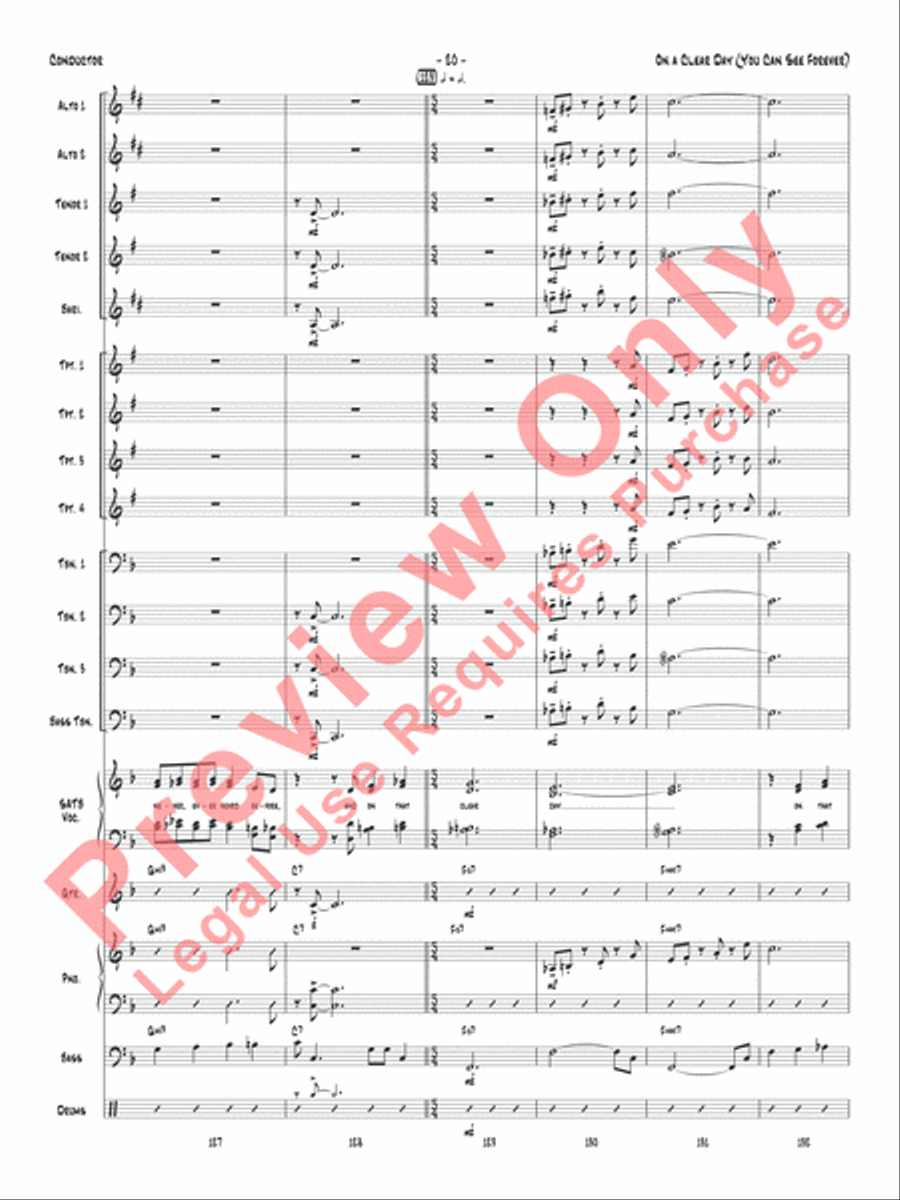 On a Clear Day (You Can See Forever) Jazz Ensemble scores gallery preview page 23