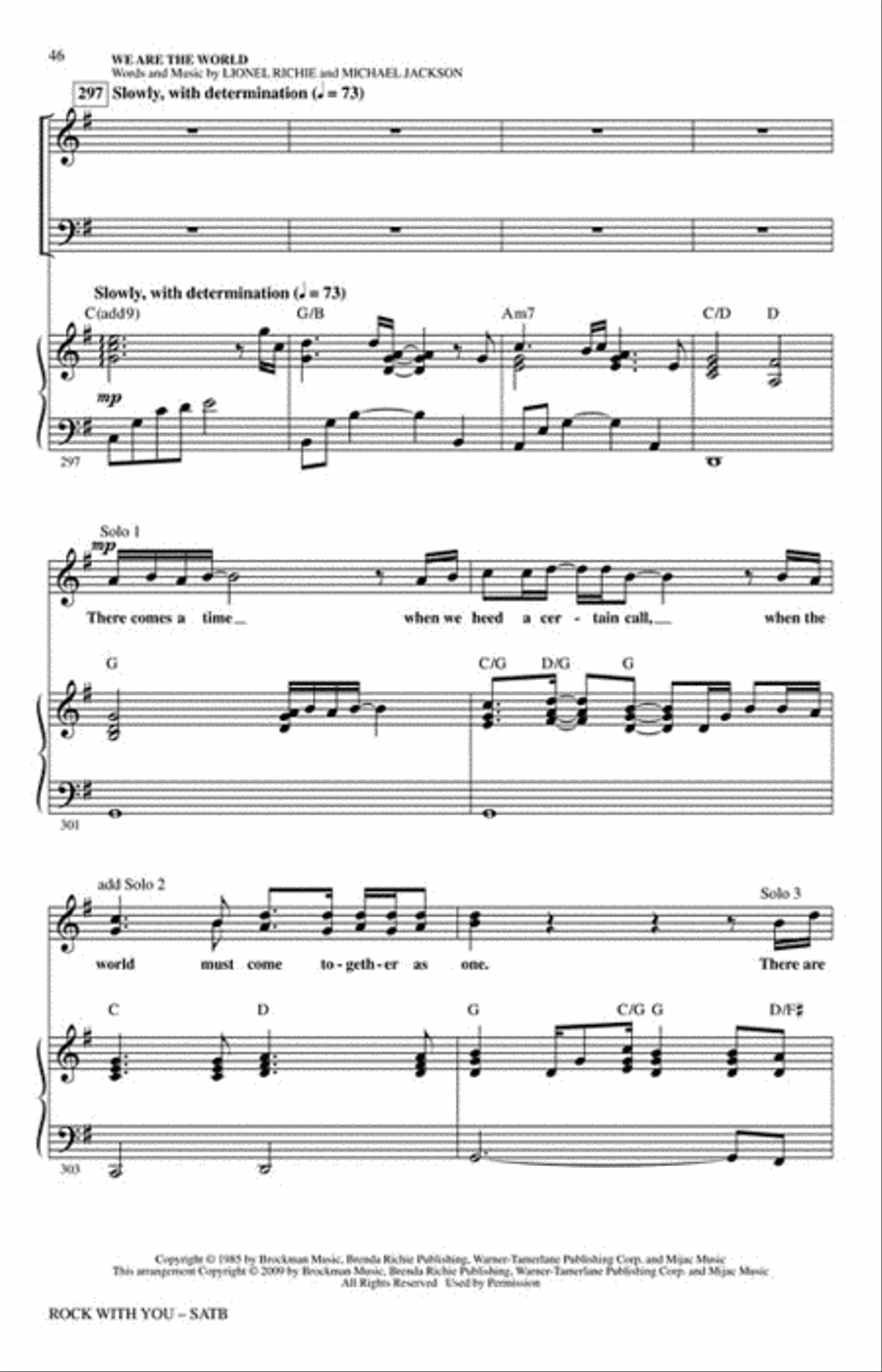 Rock with You – A Tribute to Michael Jackson 4-Part scores gallery preview page 6