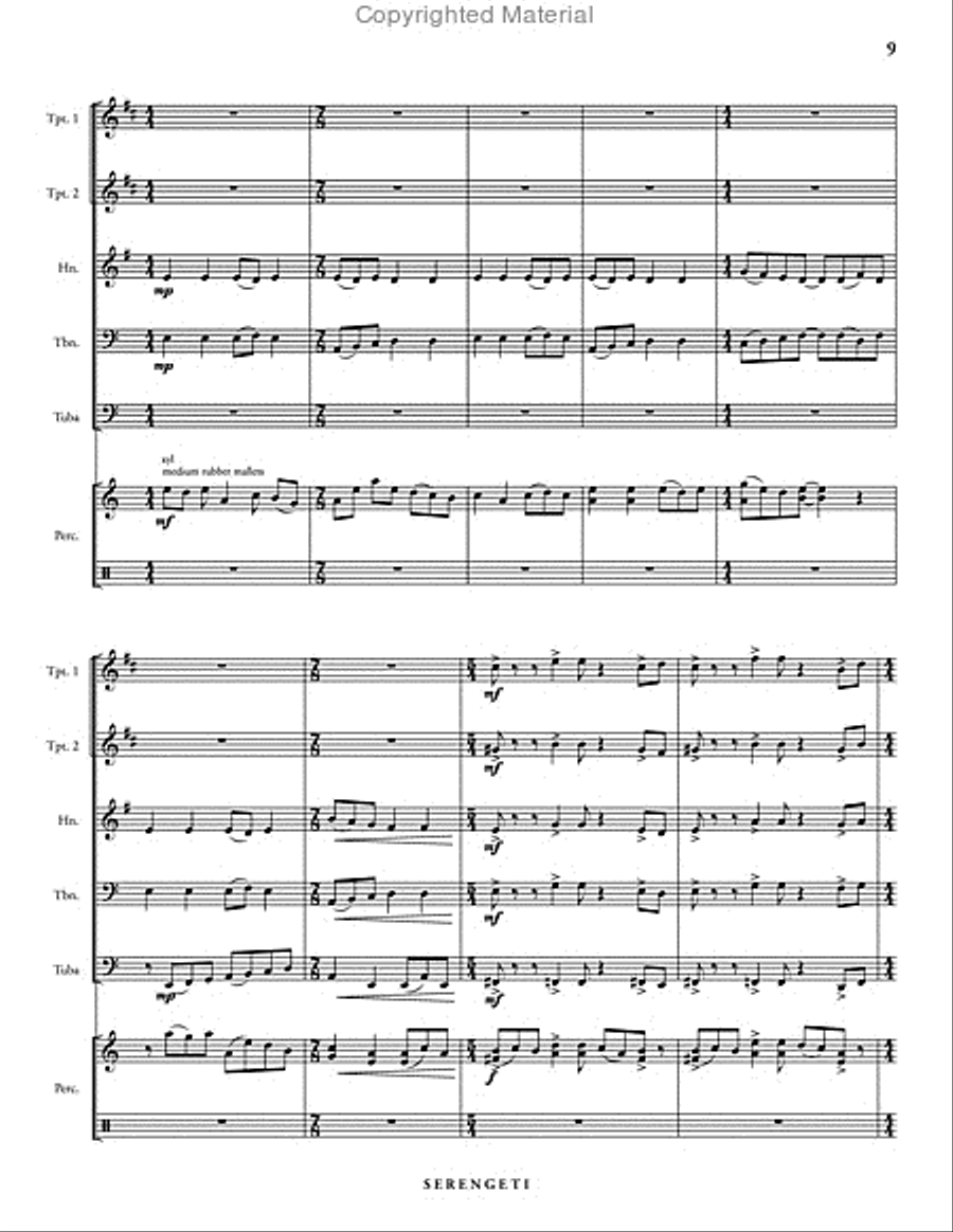 Serengeti Horn scores gallery preview page 10