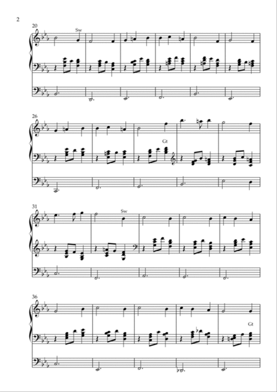 Meditation on Macht hoch die Tür, Op. 179 (Organ Solo) by Vidas Pinkevicius Organ Solo scores gallery preview page 2