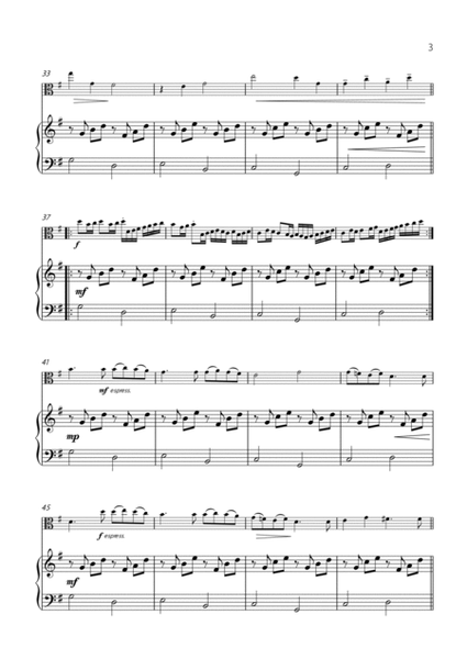 "Canon" by Pachelbel - EASY version for VIOLA SOLO with PIANO image number null
