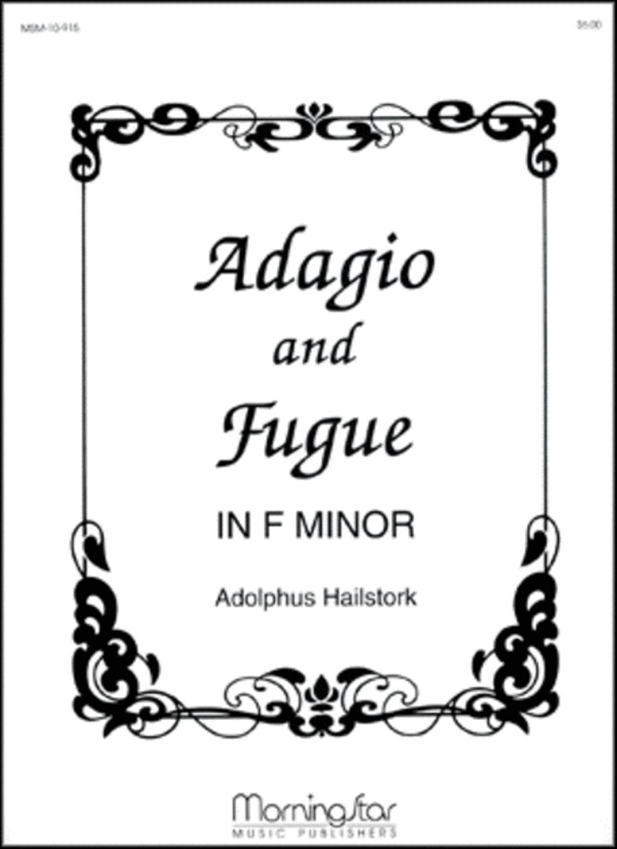Adagio and Fugue in F Minor Organ scores gallery preview page 1