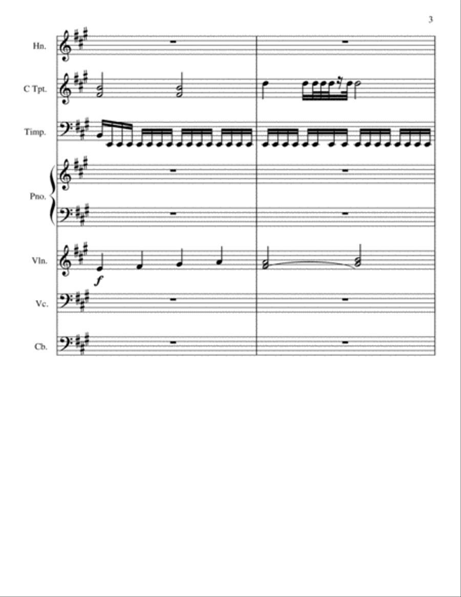 Piano Concerto #1 Movement 3 Allegro Non Troppo Large Ensemble scores gallery preview page 3