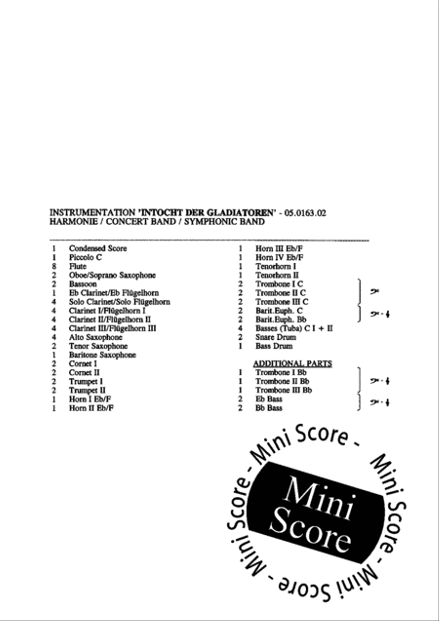 Intocht Der Gladiatoren Fanfare Band scores gallery preview page 4