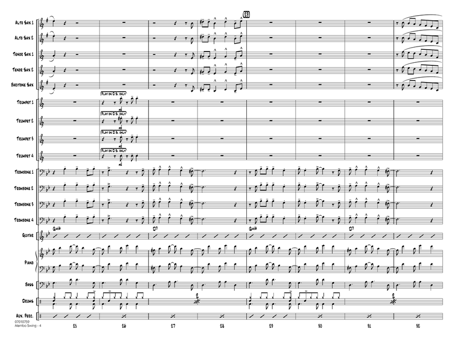 Mambo Swing (arr. Roger Holmes) - Full Score Jazz Ensemble scores gallery preview page 4