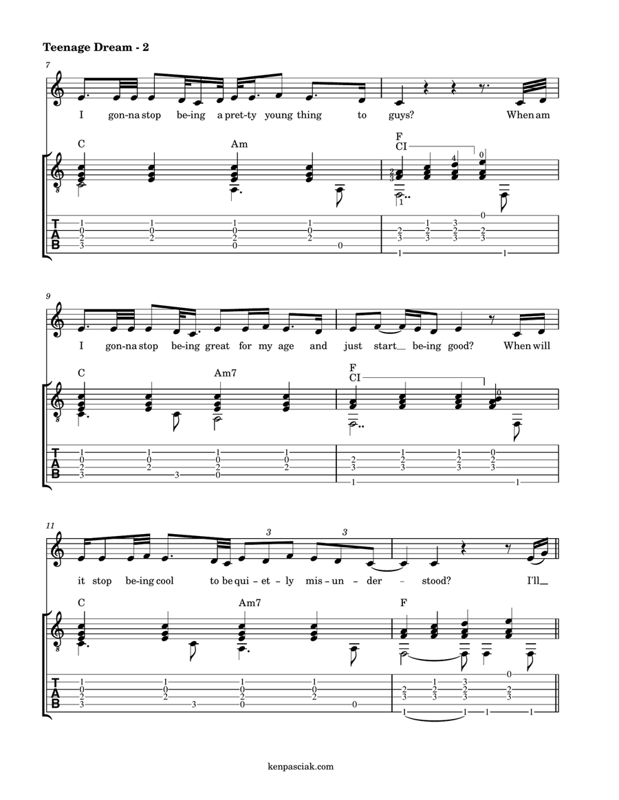 Teenage Dream Teenage Dream Acoustic Guitar scores gallery preview page 4