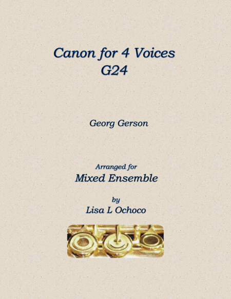 Canon for 4 Voices G24 for Mixed Ensemble image number null