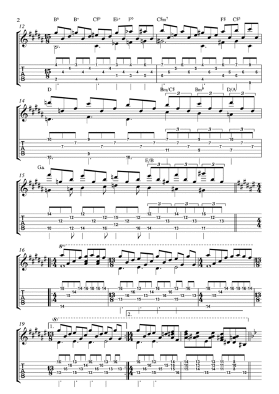 Firth Of Fifth Guitar Tablature scores gallery preview page 2