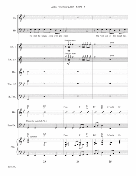 Jesus, Victorious Lamb! - Brass and Rhythm Score and Parts