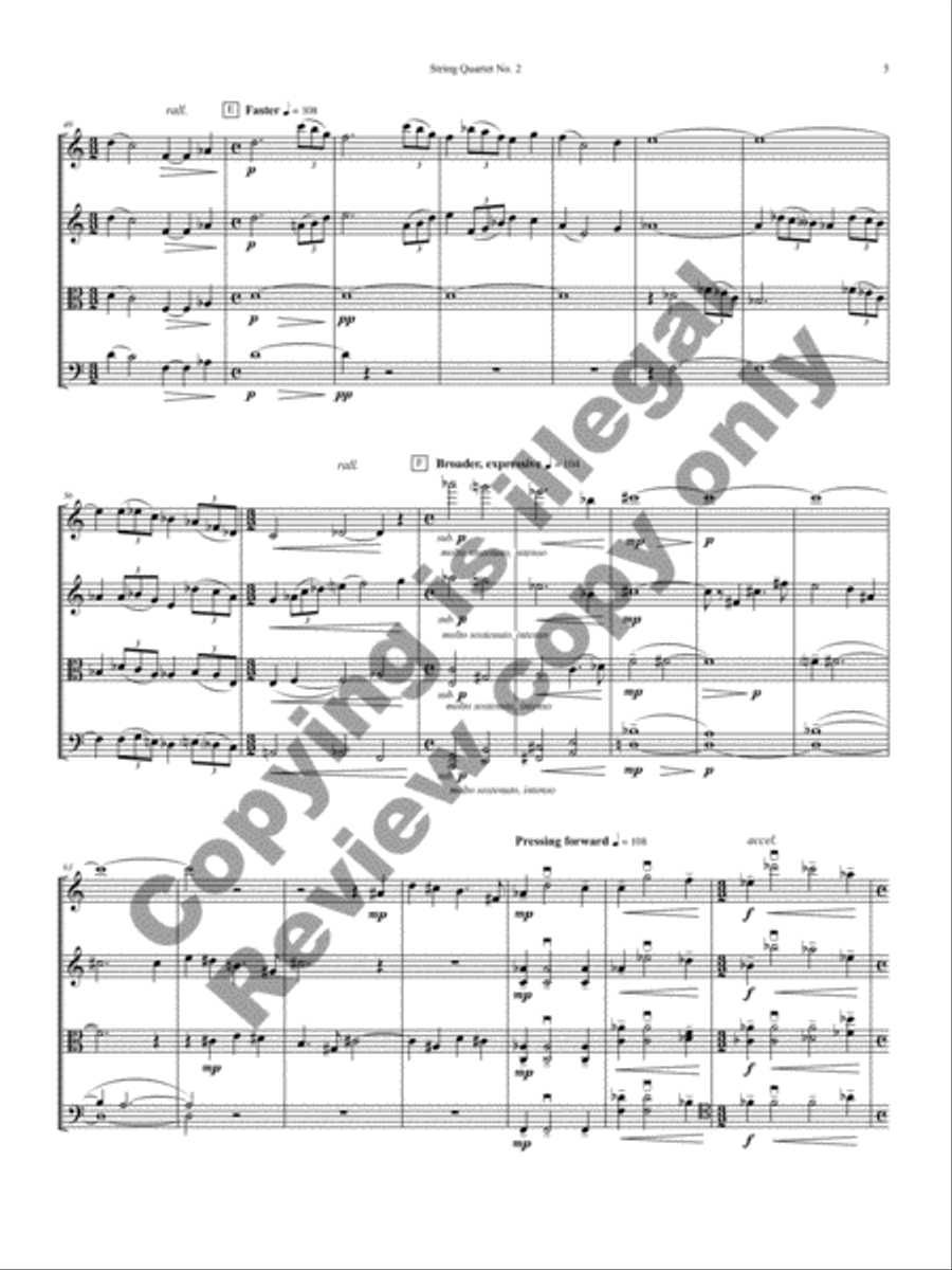 String Quartet No. 2 String Quartet No. 2 String Quartet scores gallery preview page 26