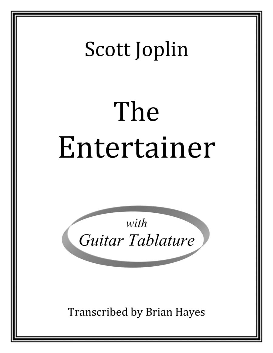 The Entertainer (Scott Joplin) (with Tablature) Classical Guitar scores gallery preview page 1