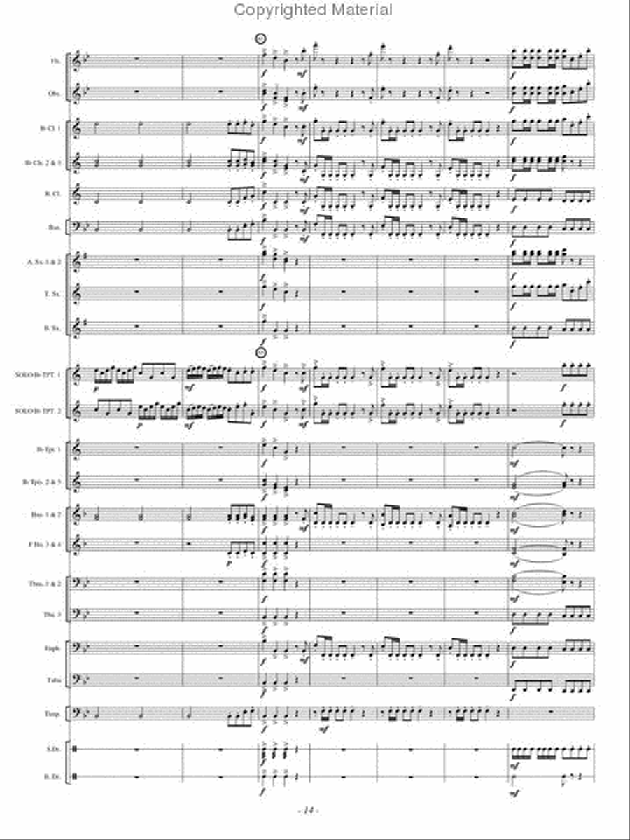 Double Concerto Concert Band scores gallery preview page 13