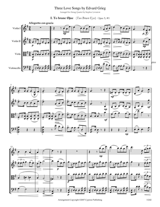Three Love Songs by Edvard Grieg