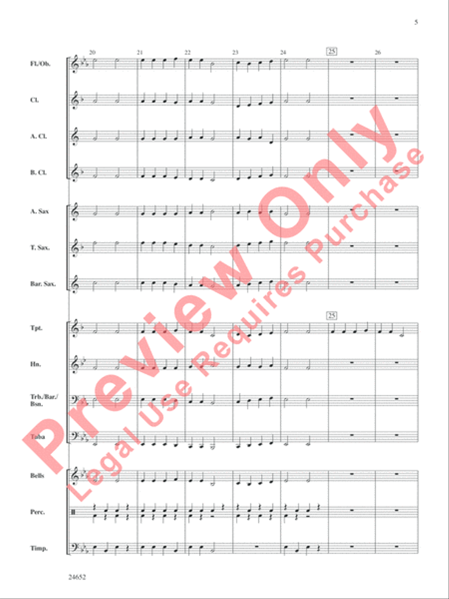 Winter Medley Winter Medley Concert Band scores gallery preview page 6