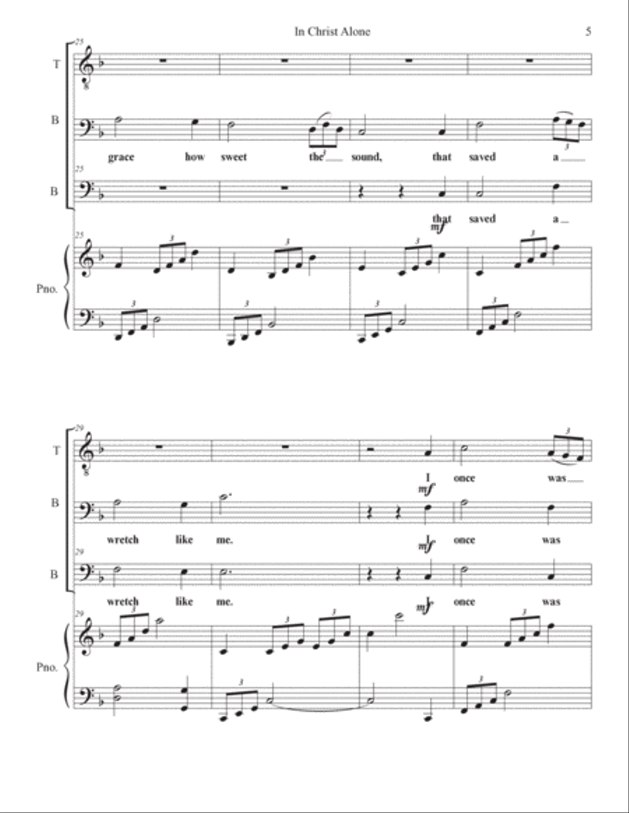 In Christ Alone 3-Part scores gallery preview page 5