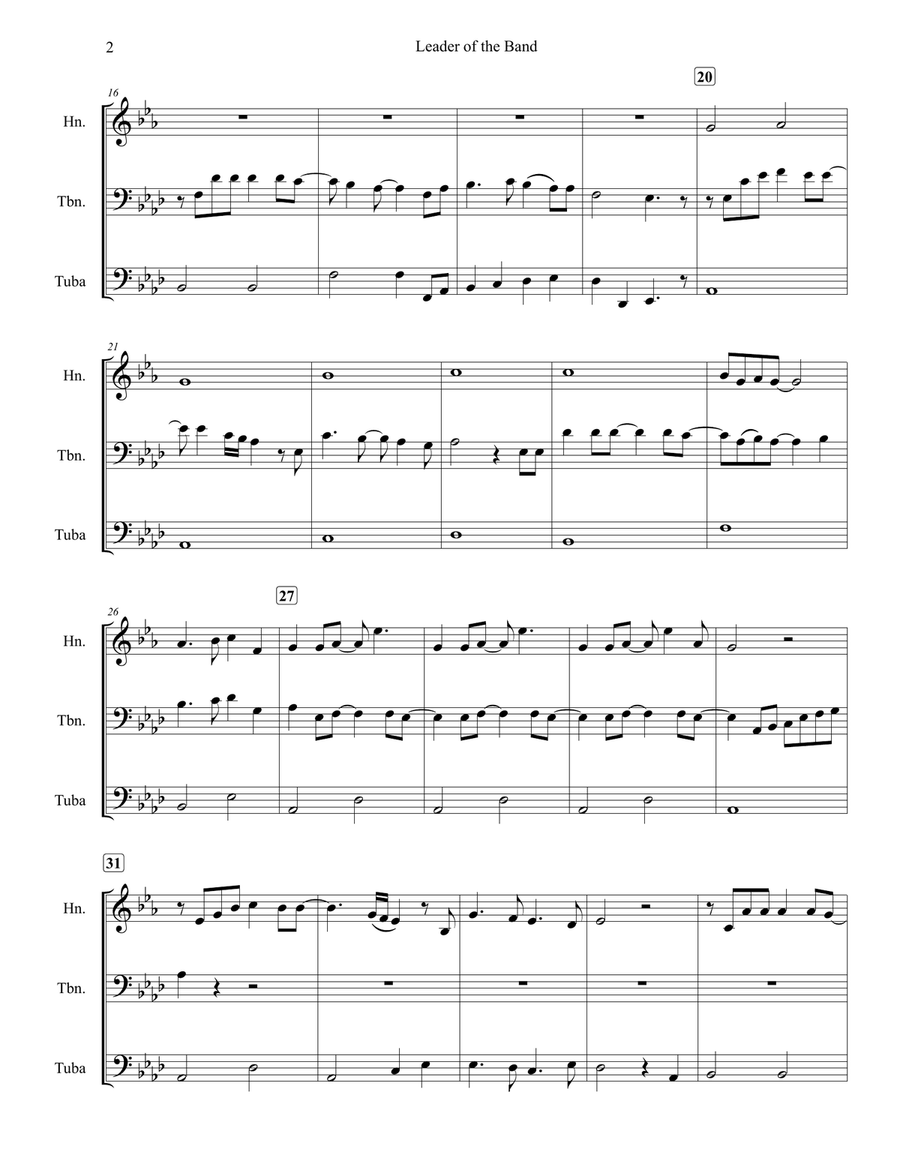 Leader Of The Band Leader Of The Band Brass Quintet scores gallery preview page 2