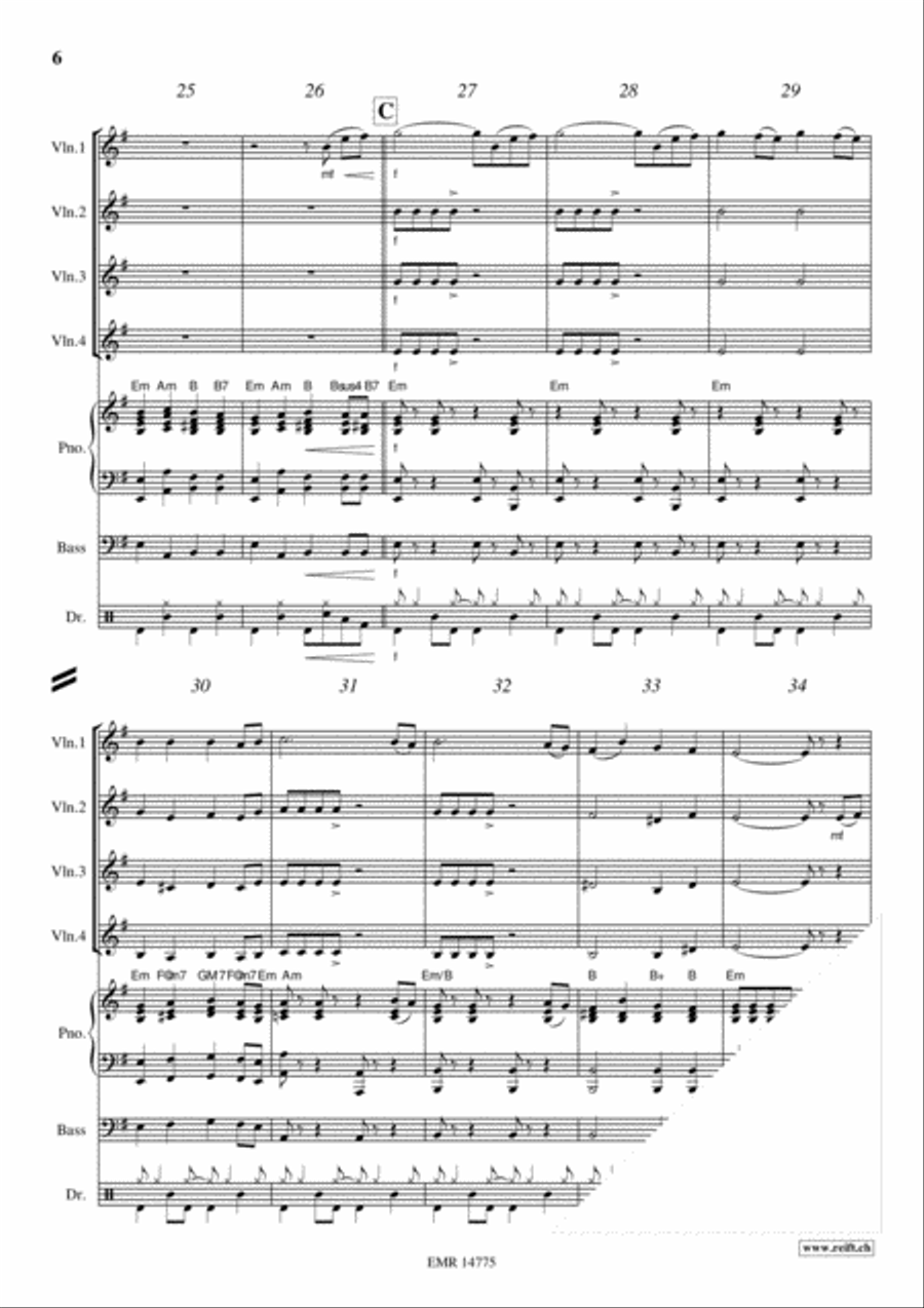 Ciao, Bella, Ciao Violin scores gallery preview page 6