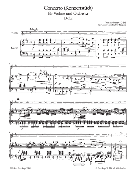 Concerto in D major D 345