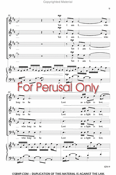 I Am Not Yours - SATB Octavo image number null