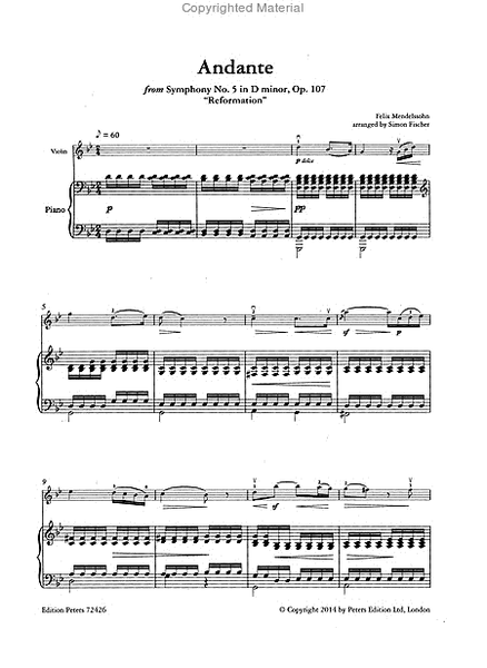 Andante from Symphony No. 5 in d minor Op. 107