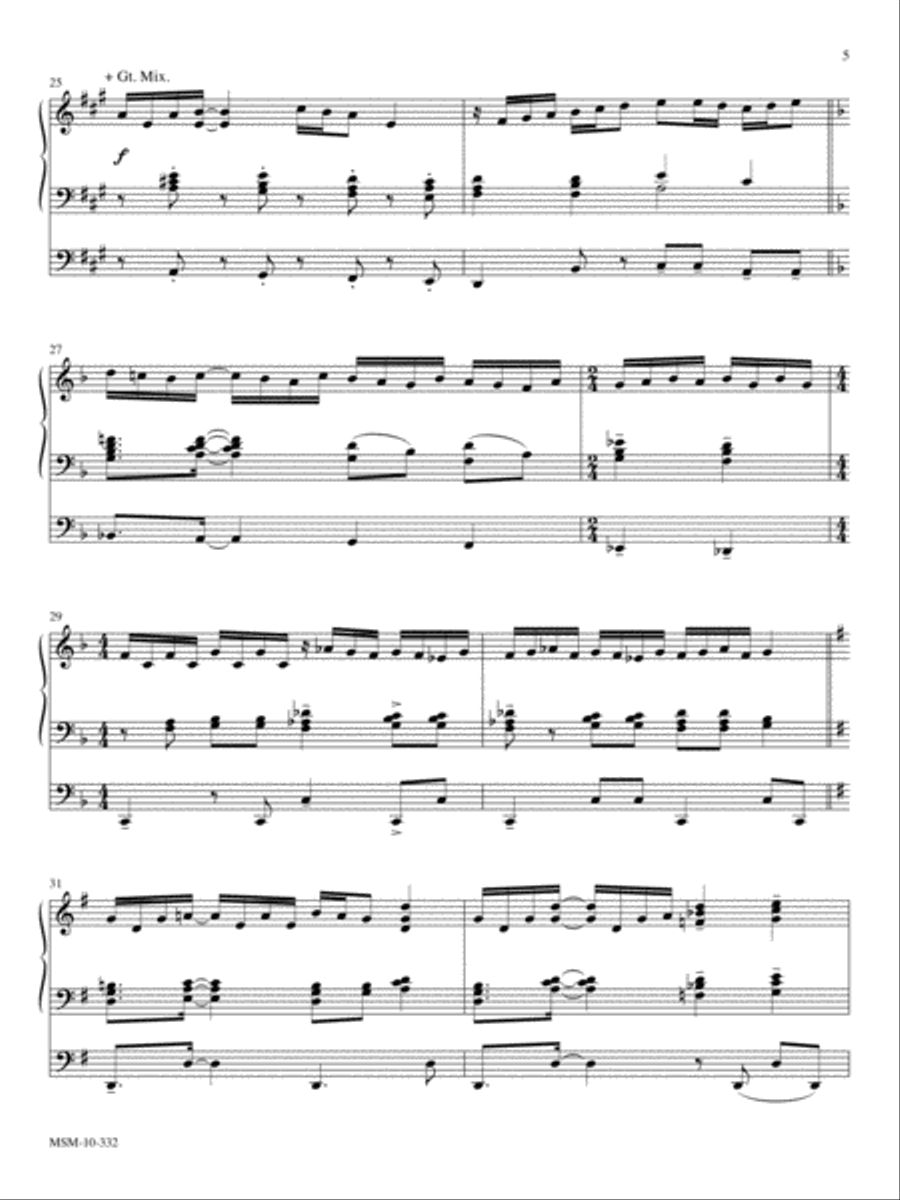 Festive Gloria Festive Gloria Organ scores gallery preview page 3