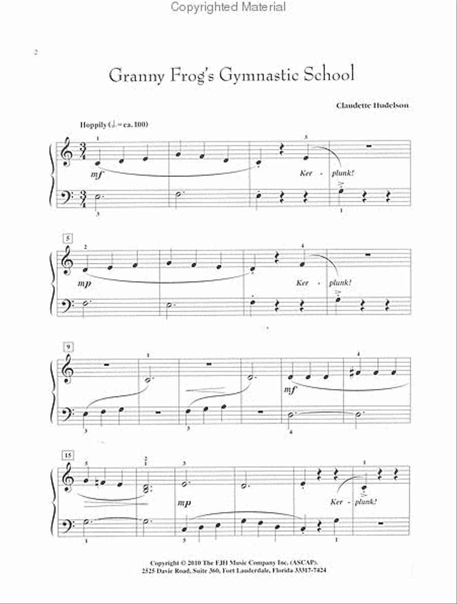 Granny Frog's Gymnastic School Easy Piano scores gallery preview page 2
