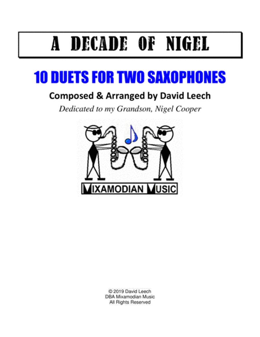 A Decade of Nigel (10 Sax Duets) image number null